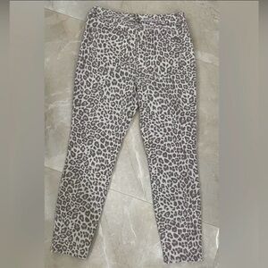 White House Black Market Women's Jeans Size 29 Leopard Print Skinny Ankle Fit